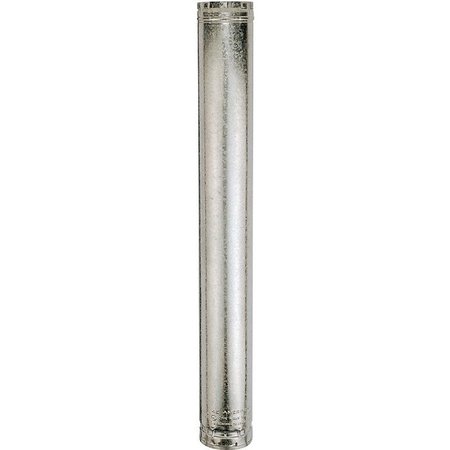 Ameri-Vent 4E18 Type B Gas Vent Pipe, 4 in OD, 18 in L, AluminumGalvanized Steel 4000000000000000000